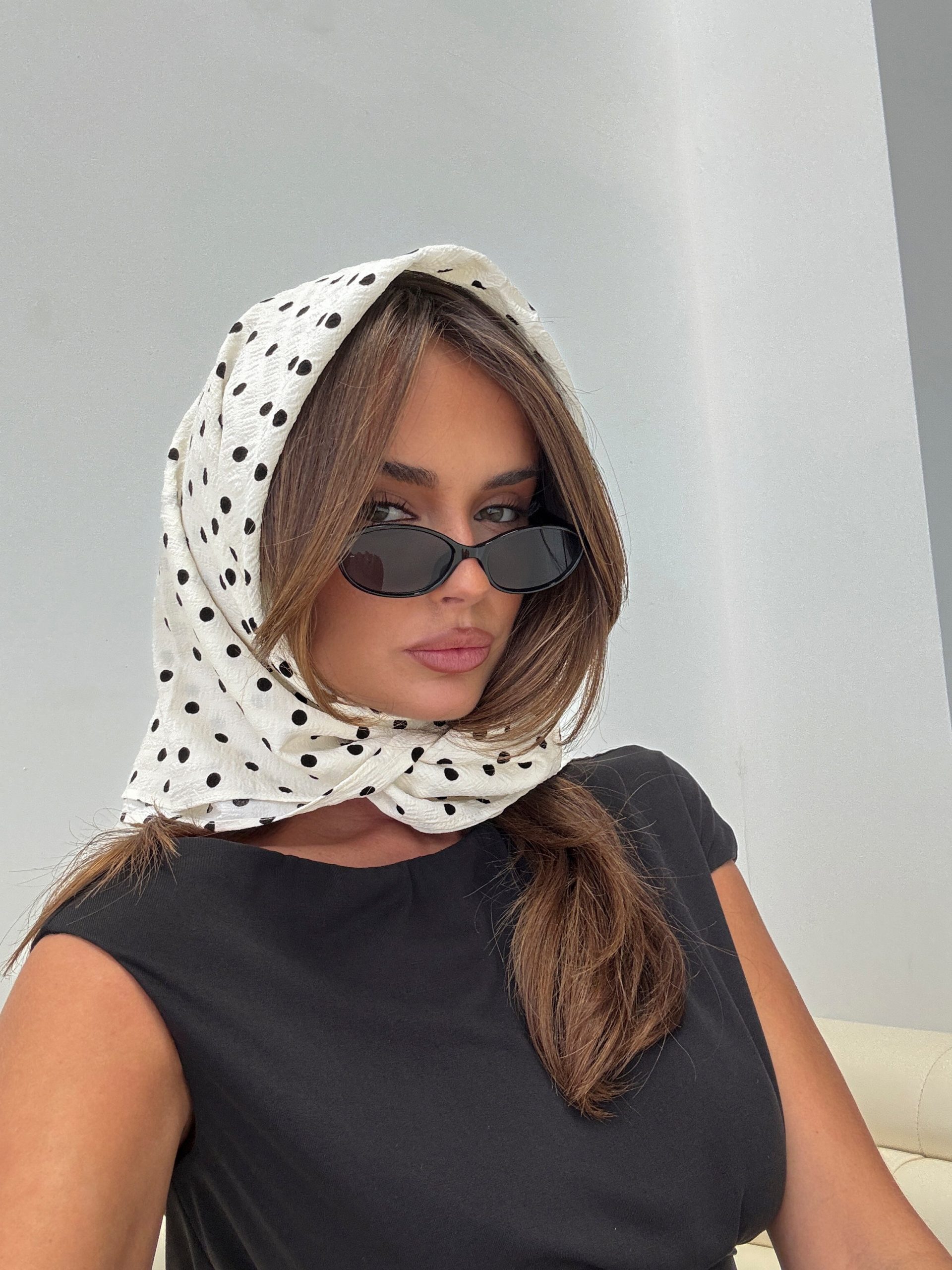Nellie Scarf Cream Polka - Image 4
