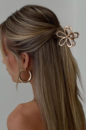 Beija Flower Hair Clip Gold