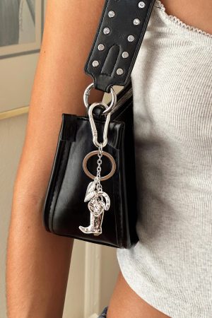 How Lucky Are We Key Chain Silver