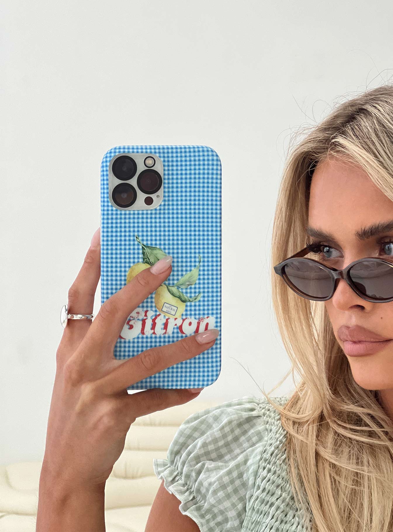Citron Summer iPhone Case Blue - Image 3