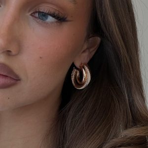 Aster Layered Hoops Gold