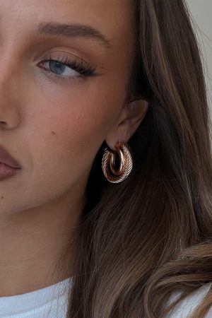 Aster Layered Hoops Gold