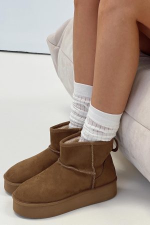 Franz Shearling Boots Brown