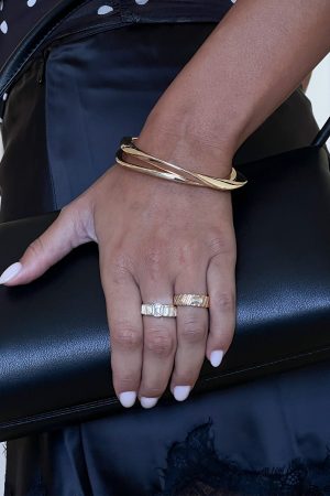 September Sunsets Diamante Ring Pack Gold