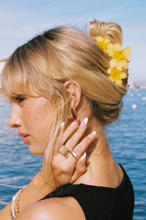 Chianti Frangipani Claw Clip Yellow