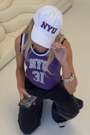 NYU Dad Cap White