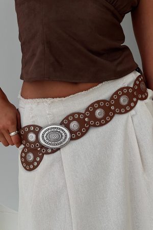 Sacrifices Belt Brown / Silver