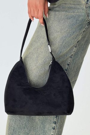 Reeves Bag Black Faux Suede
