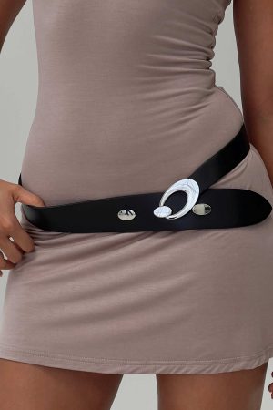 Jaide Low Waist Belt Black / Silver