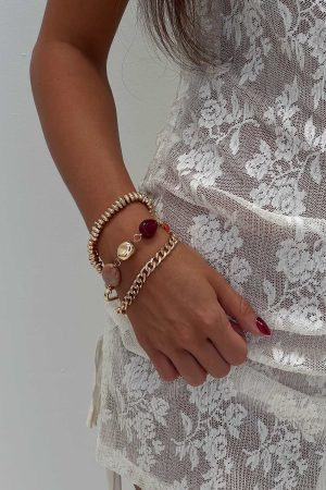 Jaylinn Beaded Bracelet Pack Gold