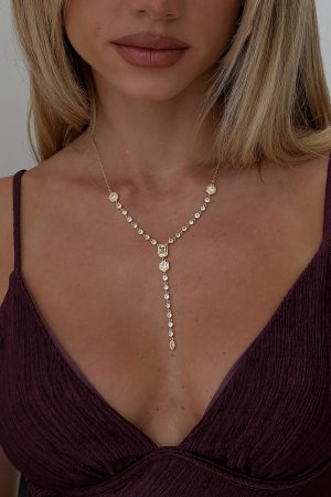 Arica Y Necklace Gold