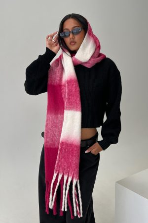 Consideration Scarf Pink Check