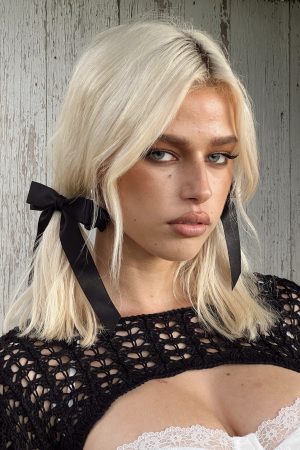 Kinski Hair Bow Pack Black