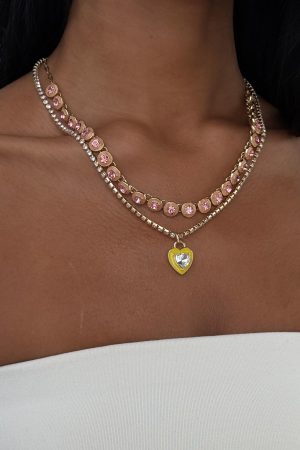 Cosetta Necklace Pack Gold / Pink