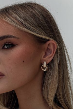 Trishy Linked Earrings Gold