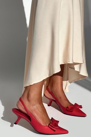 Janna Pointed Toe Heels Red
