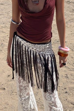 Karlotta Tassel Sarong Black