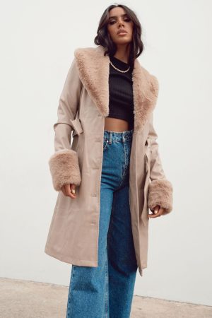 Brooklyn Long Coat Tan
