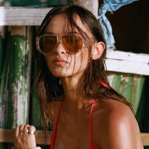 Porschia Sunglasses Clear / Amber