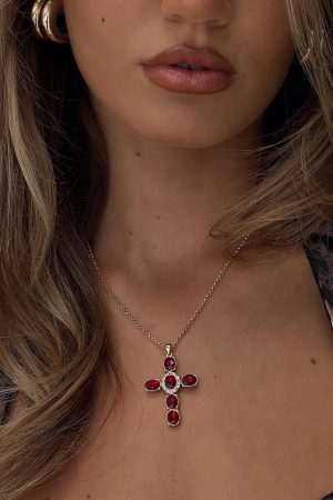 Jacintha Necklace Gold / Red