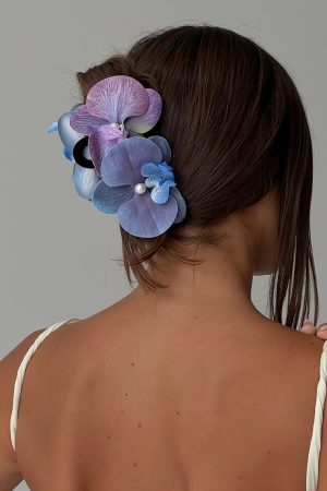 Calderra Orchid Hair Clips Purple