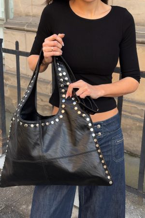 Tell The Truth Studded Bag Black / Silver