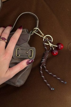 Tell Me More Cherry Keychain Gold