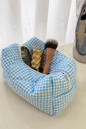 My Everything Pouch Blue Gingham