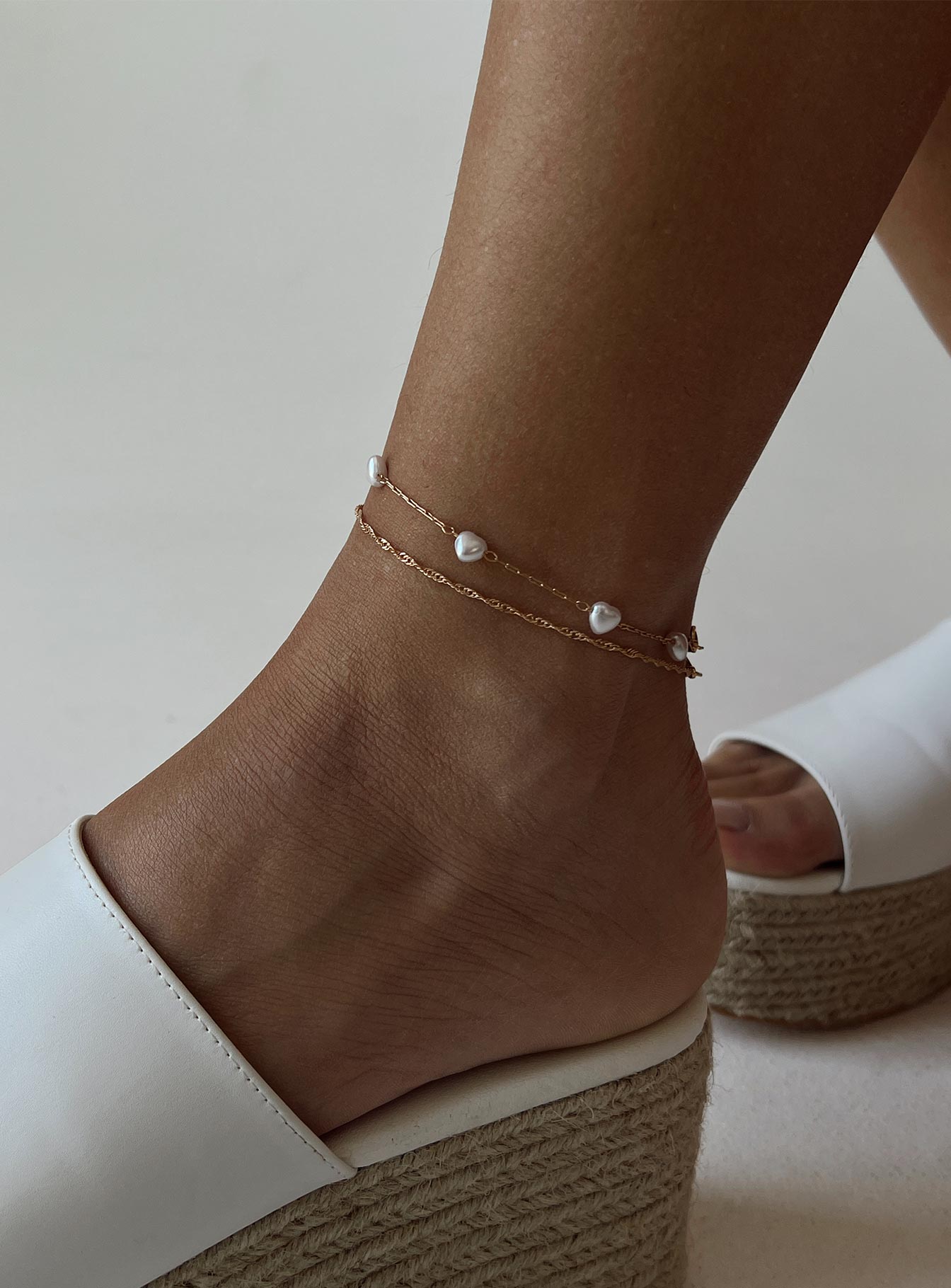 Sakina Pearl Anklet Pack Gold - Image 4