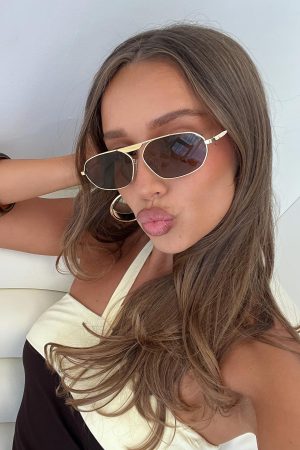 Elegance Sunglasses Gold / Brown