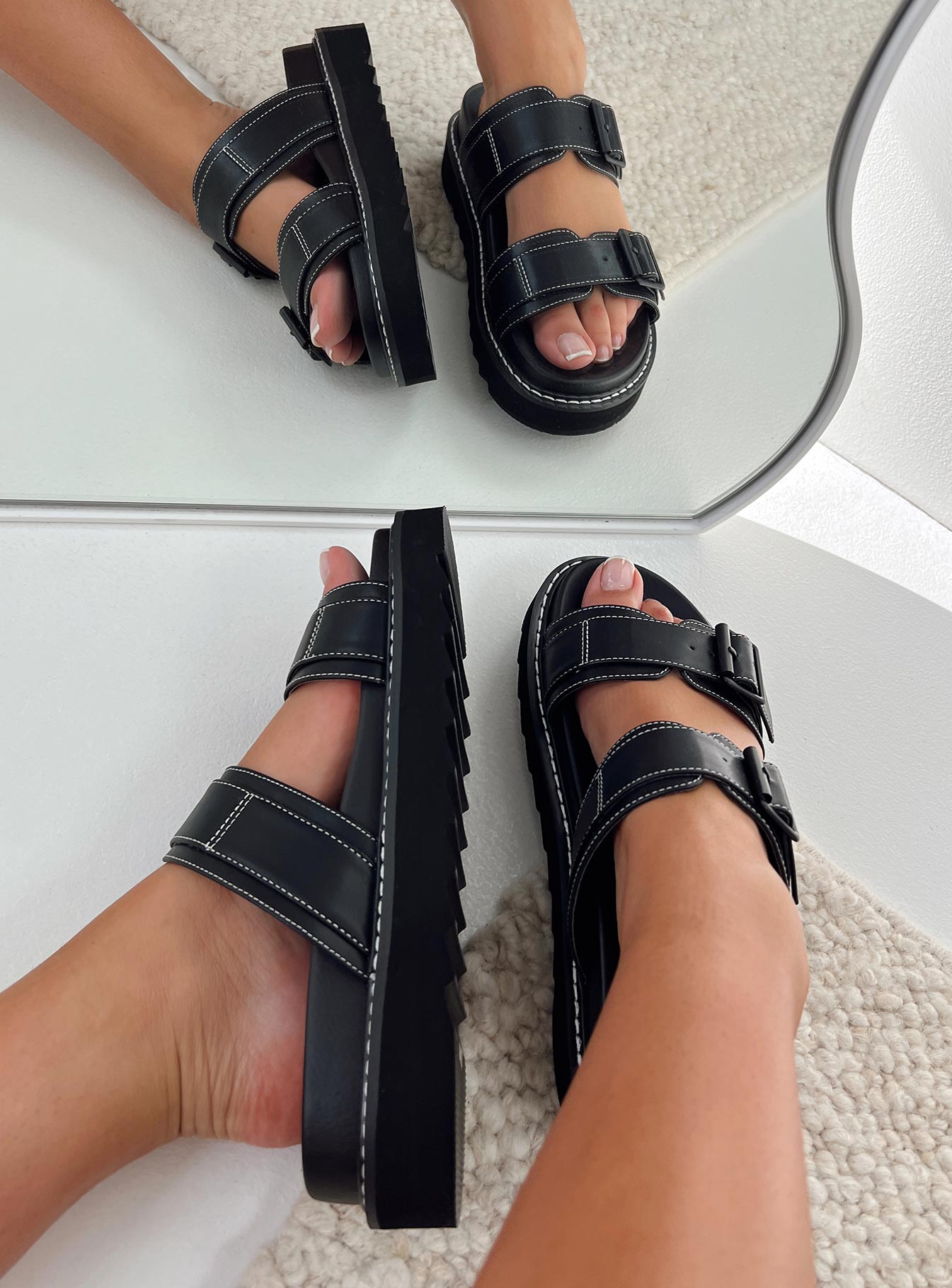 Ma Belle Sandals Contrast Stitch - Image 6