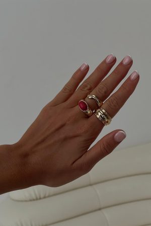 Esteban Ring Pack Gold / Red