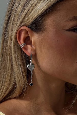 We Found Love Earrings Silver