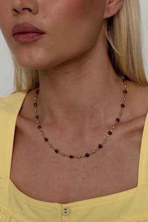 Daqiuri Necklace Gold / Red