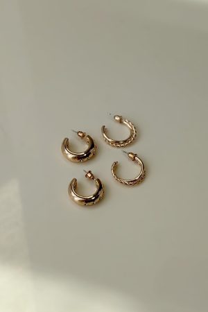 Eventually Earring Set Gold