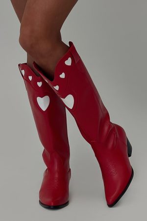 Billini Velma Cowboy Boots Scarlet Red