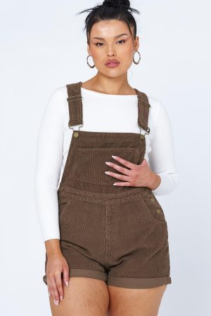 Kacey Short Overalls Brown