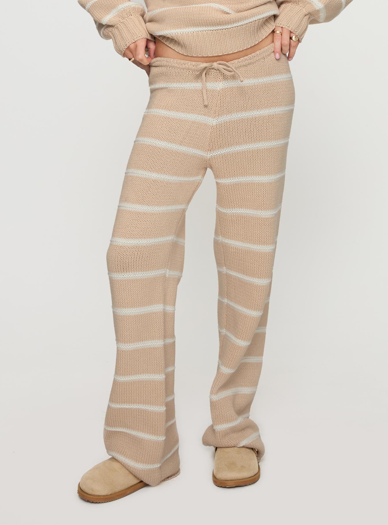 Read Your Mind Knit Pant Cream Stripe - Image 2