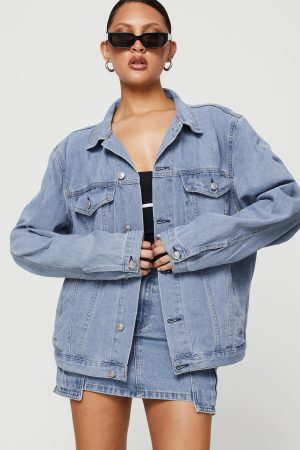 Western Denim Jacket Pale Blue
