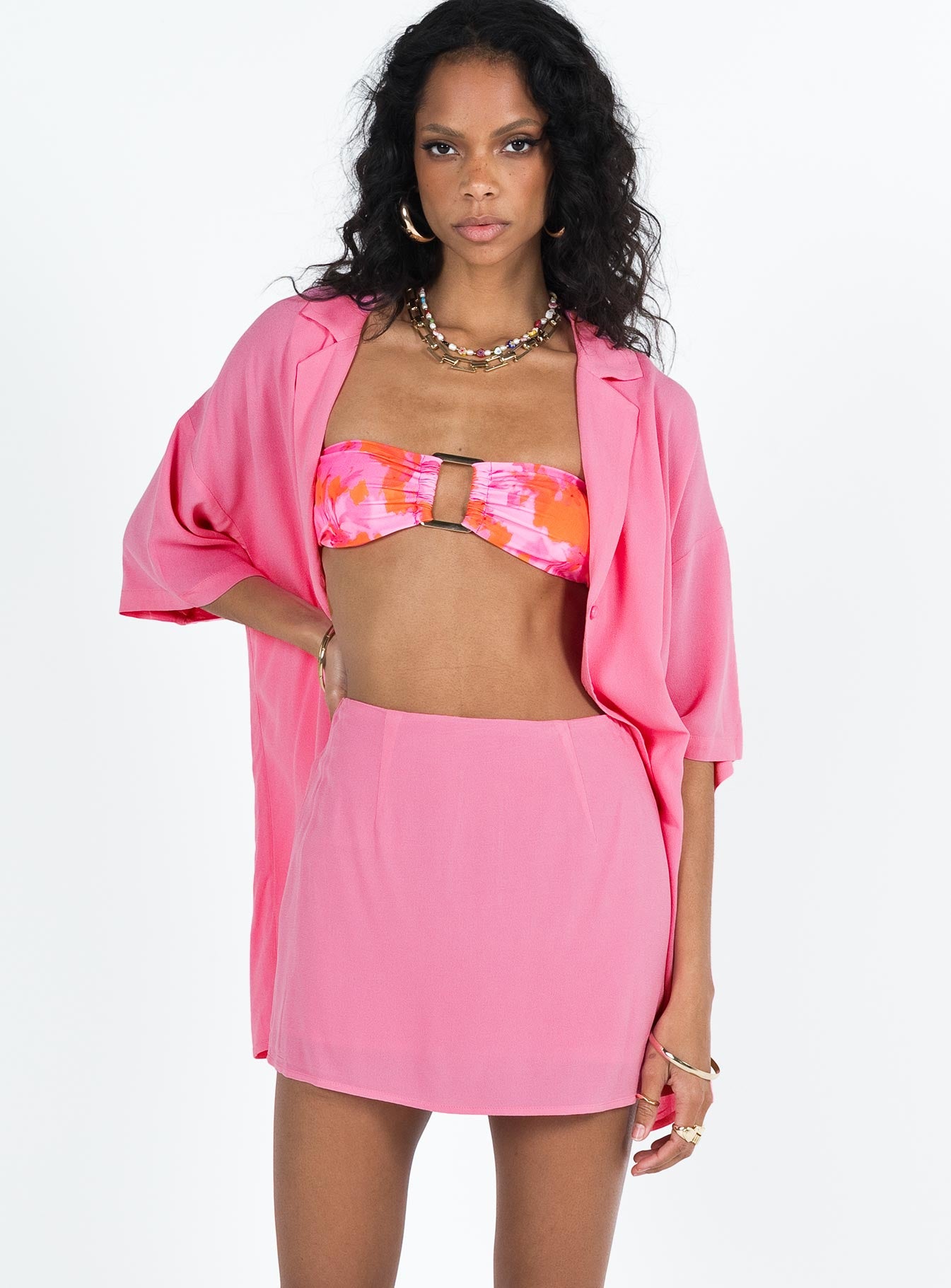 Caraliia Mini Skirt Pink - Image 3
