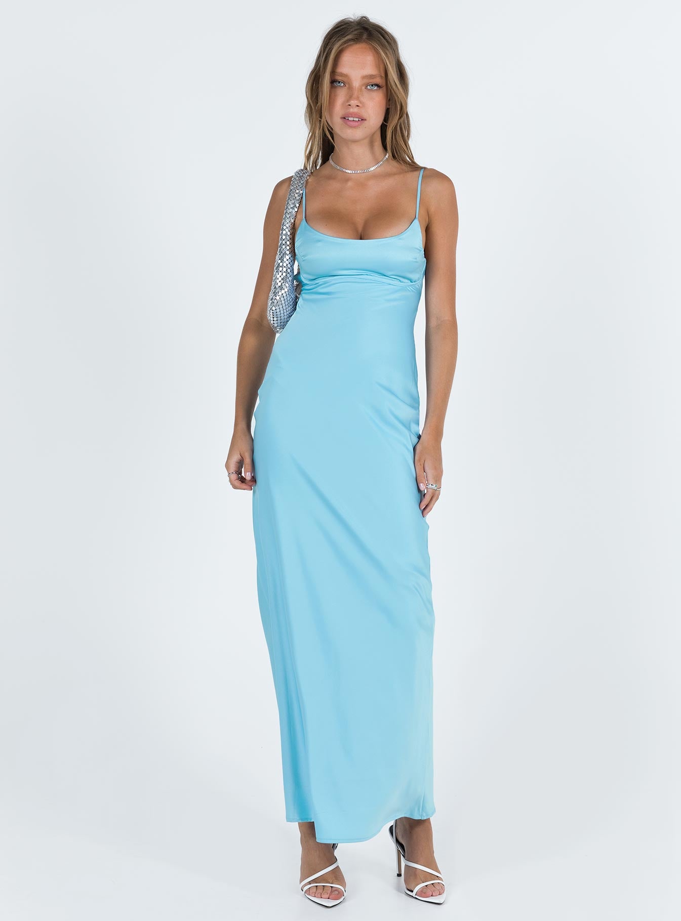 Ravia Maxi Dress Blue - Image 3