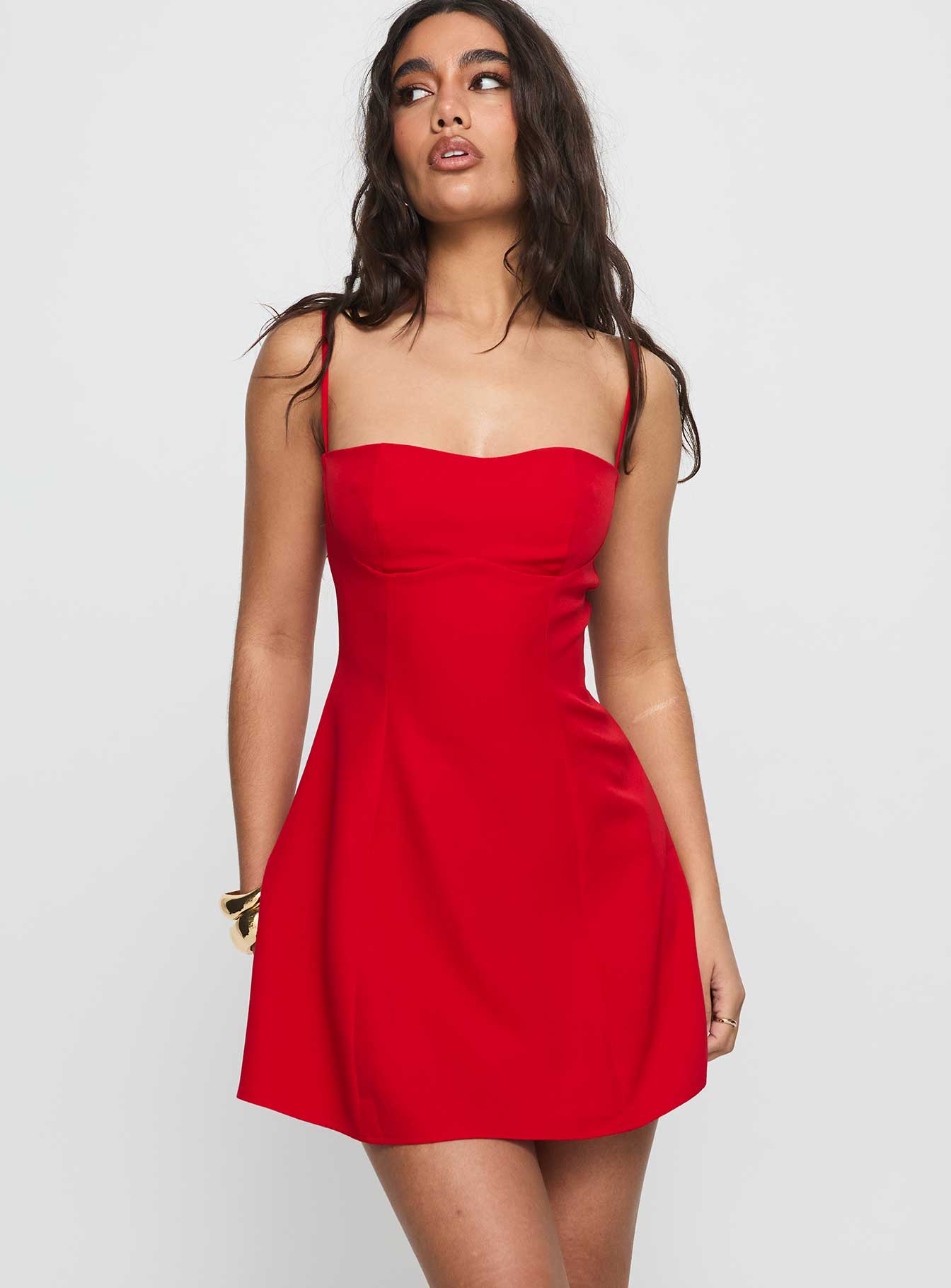 Easy To Love Mini Dress Red - Image 2