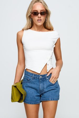 Saratoga Denim Shorts Mid Blue Wash
