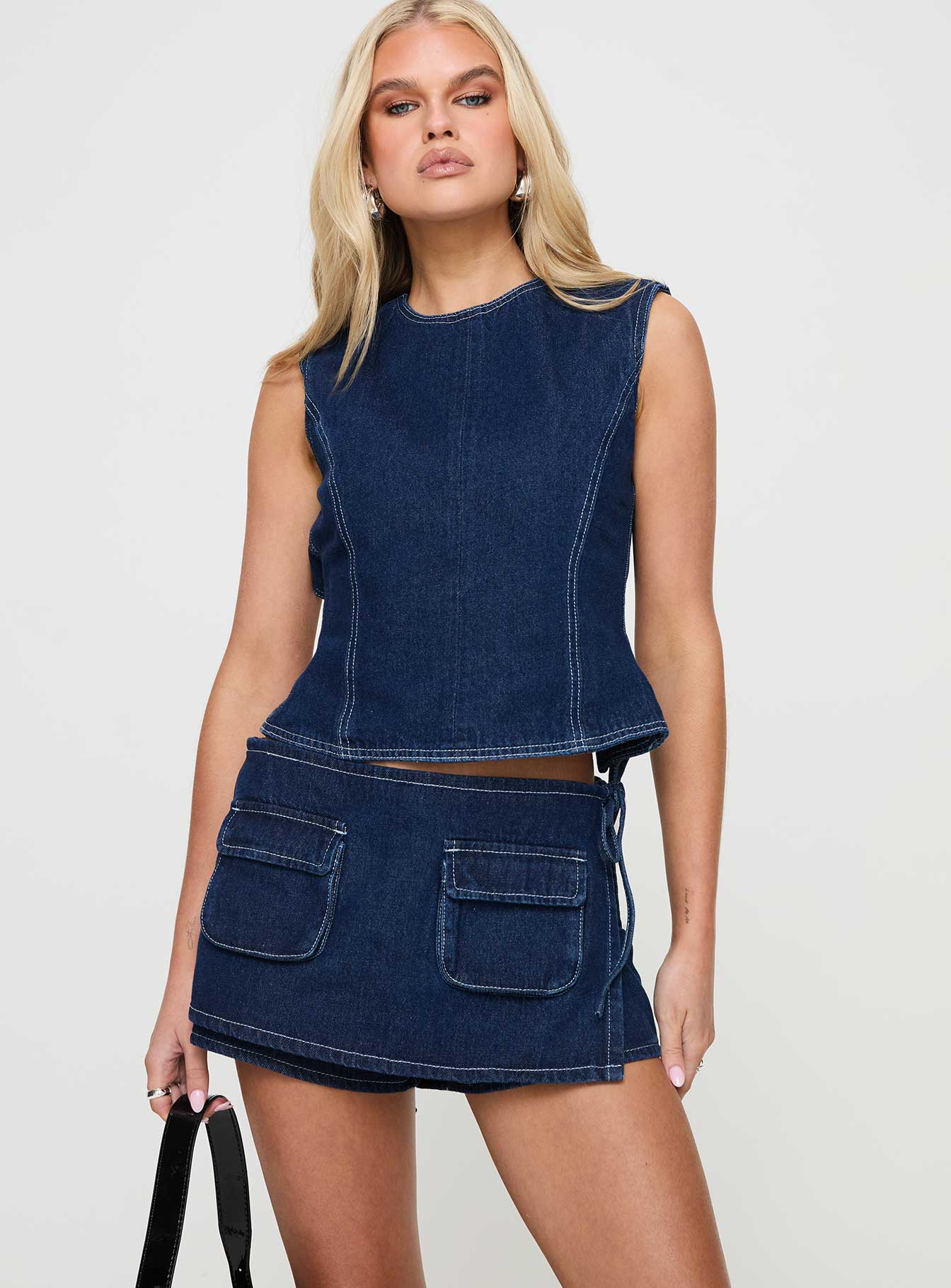 Countryside Skort Blue Denim - Image 2