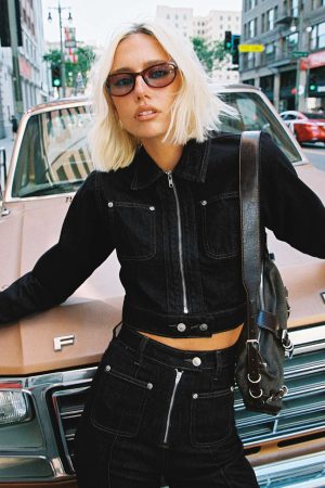 Stallion Cropped Jacket Indigo