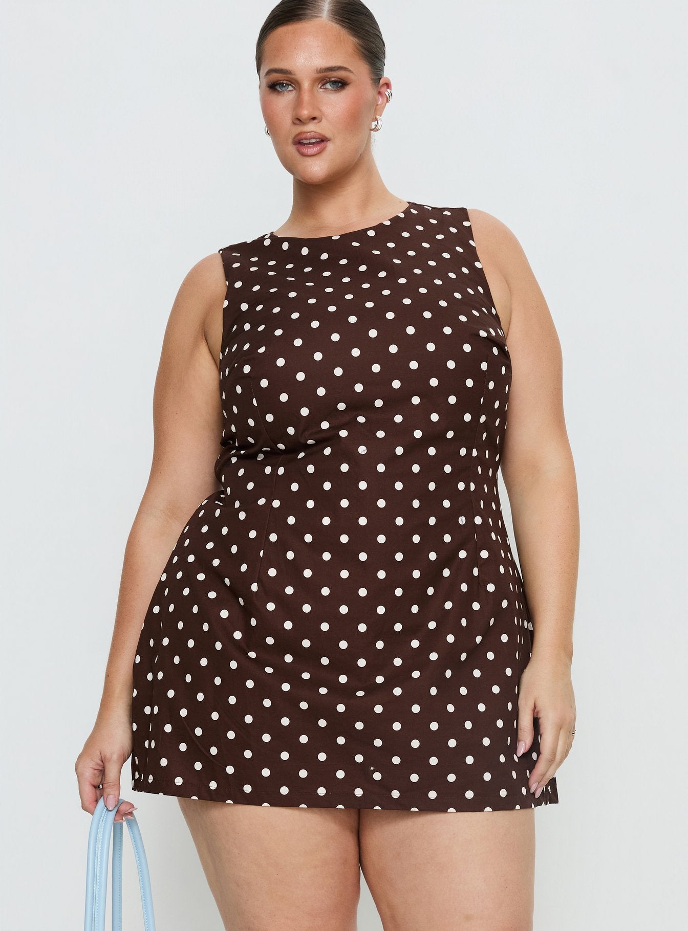 Yumiko Romper Brown Polka Curve - Image 2