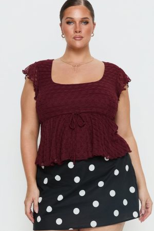 Auroraah Frill Top Cherry Curve