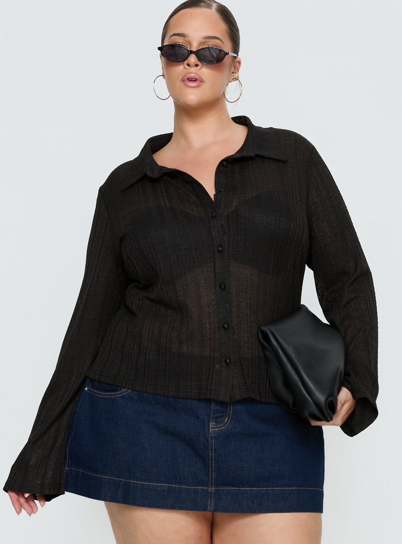 When You Sleep Long Sleeve Top Black Curve - Image 2
