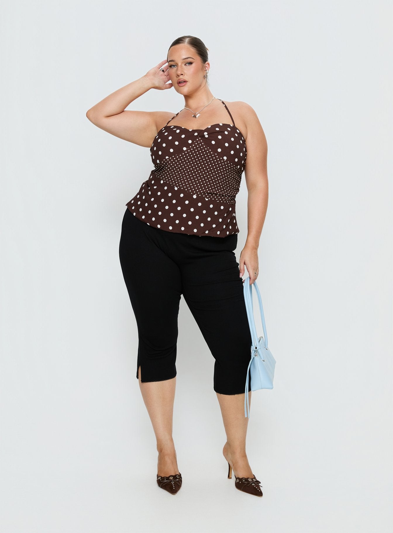 Baseline Rib Capri Pants Black Curve - Image 2
