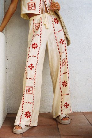 Grazia Pants Cream / Red